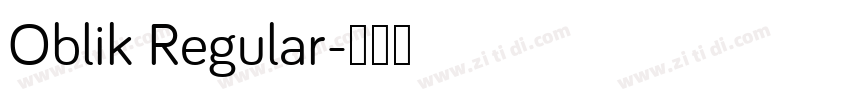 Oblik Regular字体转换